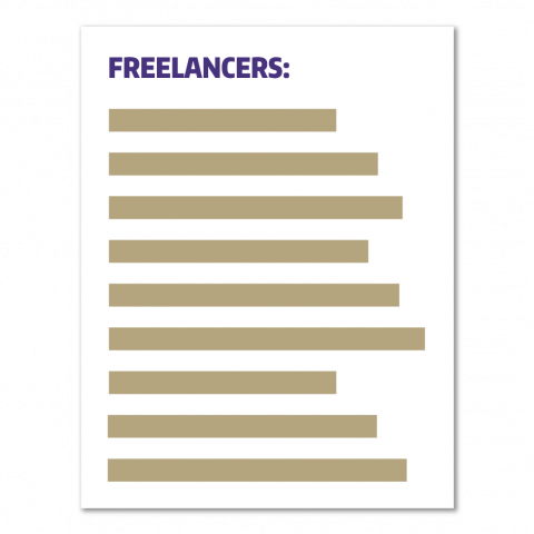 Icon representing freelancer list
