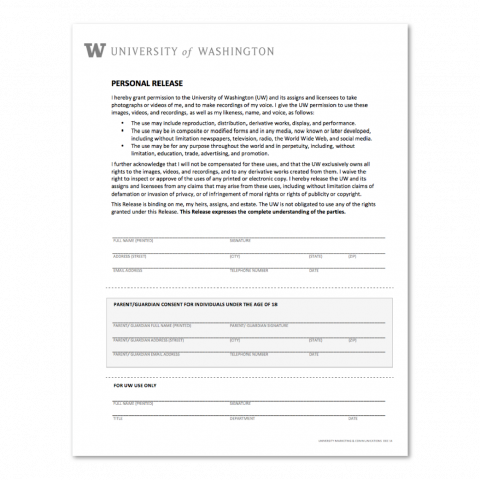 Preview of UW release form